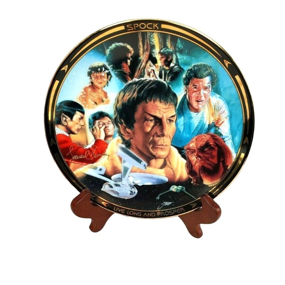 Vintage 1997 The Hamilton Collection Spock Reborn Star Trek Life Of Spock Plate